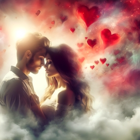 唯美情人节特效情侣写真图片